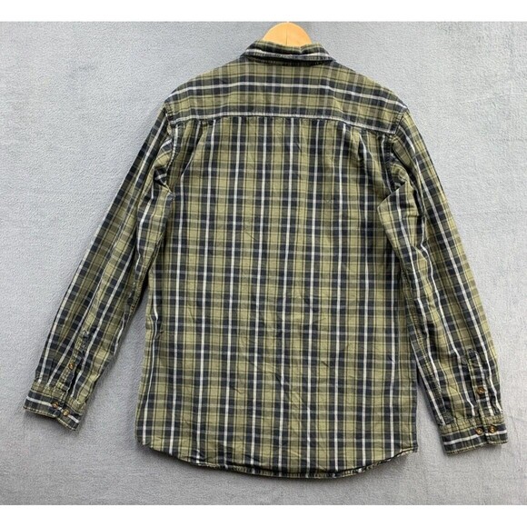 Carhartt  Button Down Shirt Men's Size Large Plaid Green Relaxed Fit Long Sleeve - Picture 2 of 16